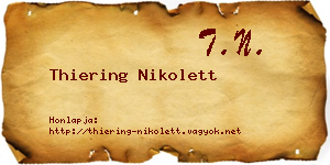 Thiering Nikolett névjegykártya