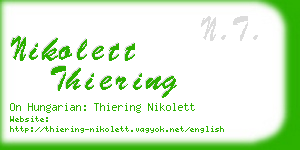 nikolett thiering business card